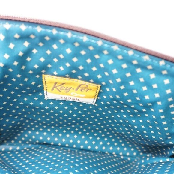 FOSSIL Brown Cow Hyde Leather Hand Clutch / Smaller iPad or Tablet Case - Picture 8 of 8